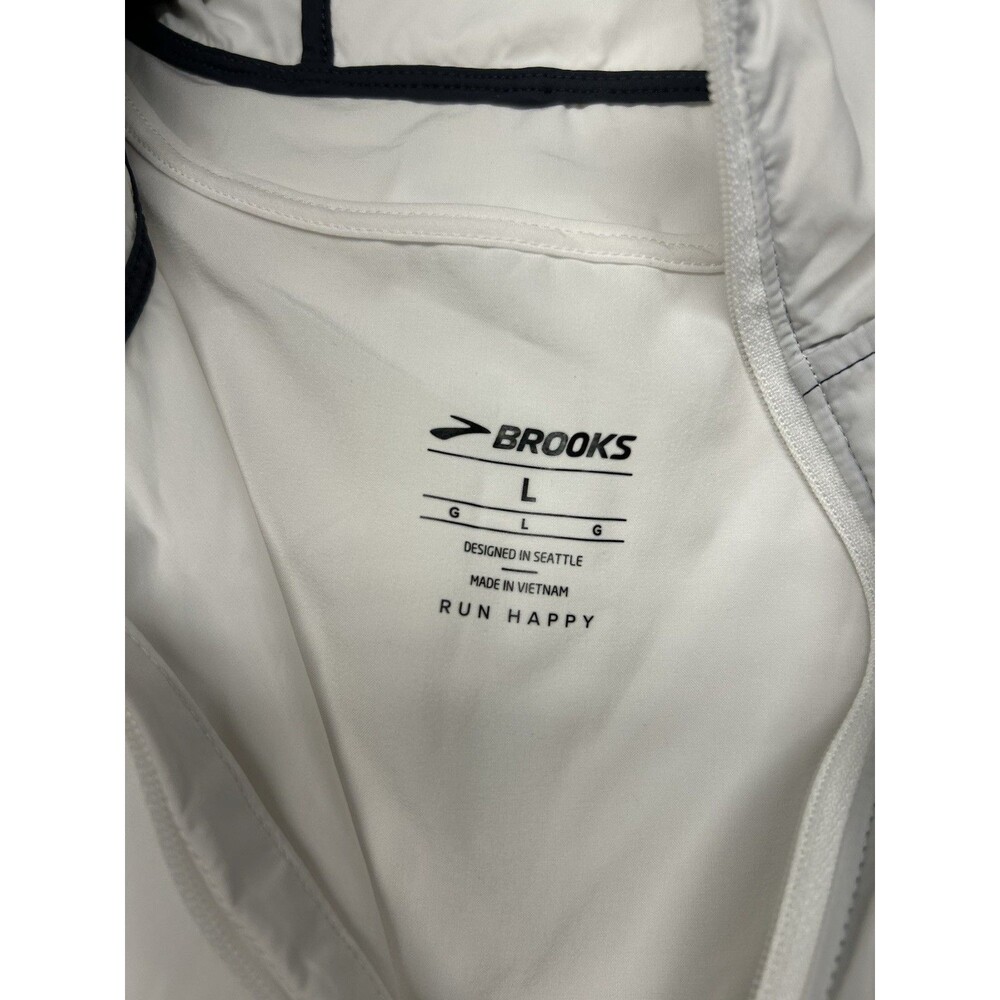 Brooks Carbonite Women's SIZE LARGE Icy Grey Neon Black-nightlife Visible Jacket - Picture 4 of 7